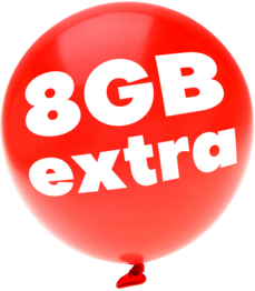 8 GB extra