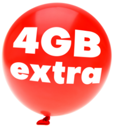 4 GB extra