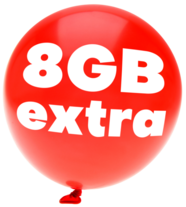 8 GB extra