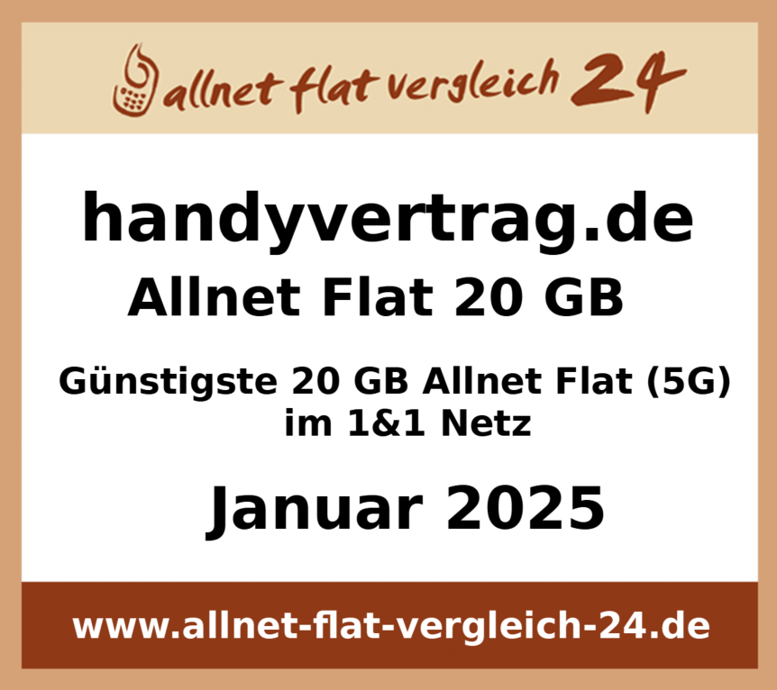 Günstigste 20 GB Allnet Flat - allnet-flat-vergleich-24.de