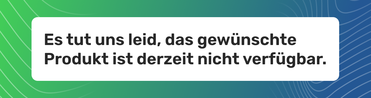 Es tut uns leid, das gewünschte Produkt ist derzeit nicht verfügbar.