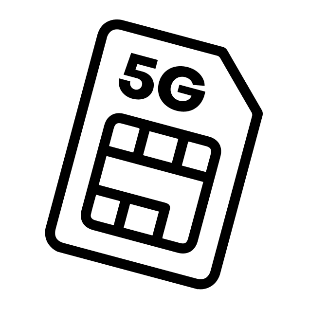 SIM-Karte mit 5G-Aufschrift